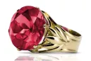 8K žlté zlato Ruby Ring Vintage Jewlery vrc029x-rb Art Deco